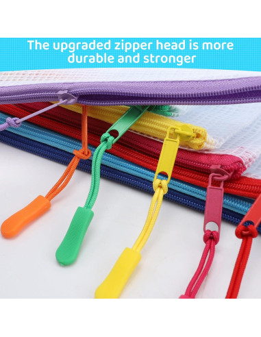 24 Piezas Bolsa de Malla con Cierre YOPCDJ A4 Colorido