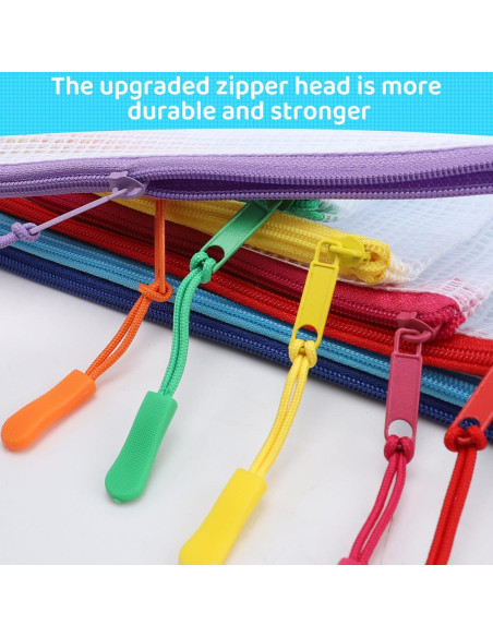 24 Piezas Bolsa de Malla con Cierre YOPCDJ A4 Colorido