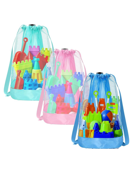 Bolsa de Juguetes de Playa Vodolo 3pcs Malla Secado Rápido