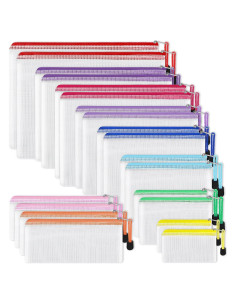 EOOUT 20pcs Bolsas de Malla con Cremallera Multicolor