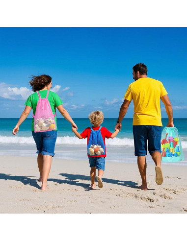 Bolsa de Juguetes de Playa Vodolo 3pcs Malla Secado Rápido
