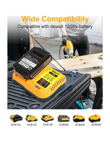 Pack 2 Baterías 20V 3.0Ah Dewalt + Cargador DCB112