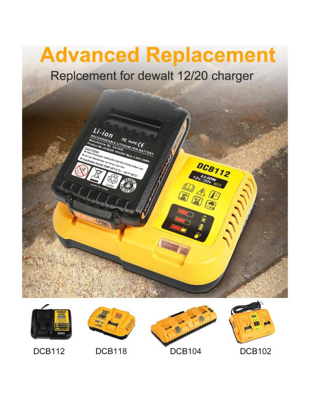 Pack 2 Baterías 20V 3.0Ah Dewalt + Cargador DCB112 Pack 2 Baterías 20V 3.0Ah Dewalt + Cargador DCB112
