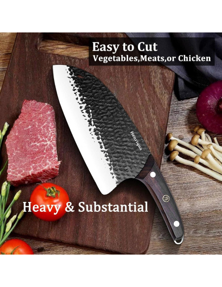 Cuchillo de Hacha de Carne Henriqua 20 cm Acero Inoxidable