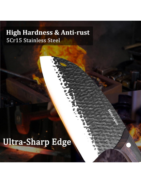 Cuchillo de Hacha de Carne Henriqua 20 cm Acero Inoxidable