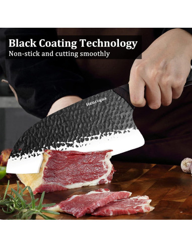 Cuchillo de Hacha de Carne Henriqua 20 cm Acero Inoxidable