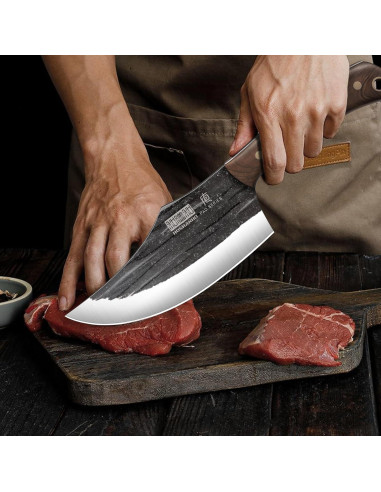 Juego de cuchillos de carnicero HOSHANHO 8 piezas acero inoxidable