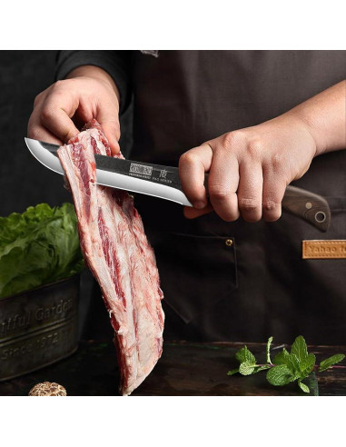 Juego de cuchillos de carnicero HOSHANHO 8 piezas acero inoxidable
