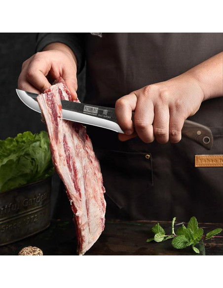 Juego de cuchillos de carnicero HOSHANHO 8 piezas acero inoxidable