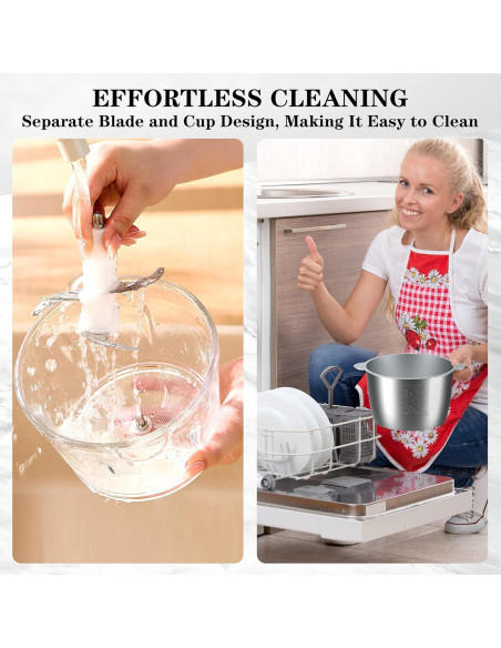 Procesador de Alimentos KingAcc 500W con 2 Cuencos de 8L