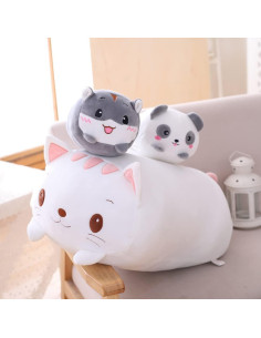 Almohada de felpa de gato grande Jens 60 cm suave y esponjosa 2