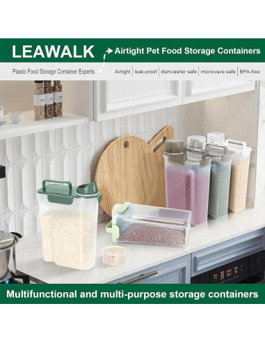 Contenedor de Almacenamiento para Comida de Mascotas 5L LEAWALK