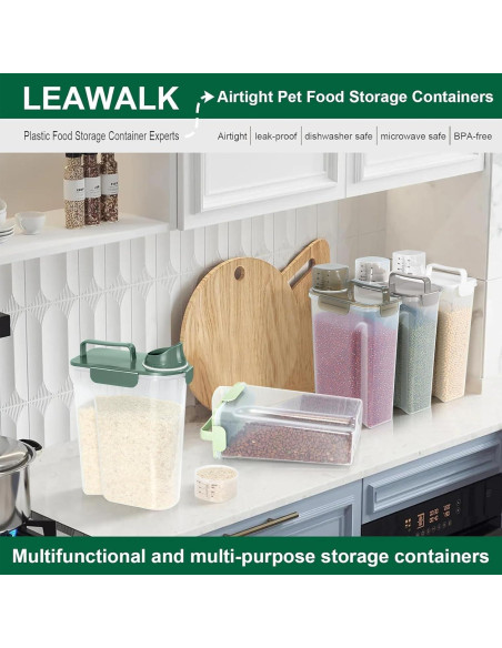 Contenedor de Almacenamiento para Comida de Mascotas 5L LEAWALK