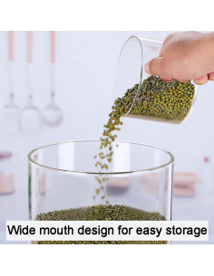 Dispensador de Arroz de Vidrio Aocay 5L Hermético 2