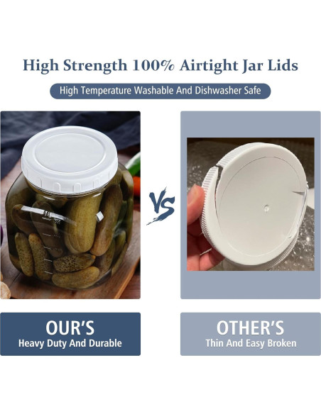 Paquete de 2 Tarros de Vidrio Mason 3,02 L con Tapa