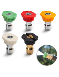 5 Boquillas de Lavadora a Presión BURIUS 2700 PSI Acero Inoxidable