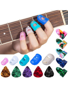 35 Piezas Protectores de Dedo de Silicona para Guitarra 2