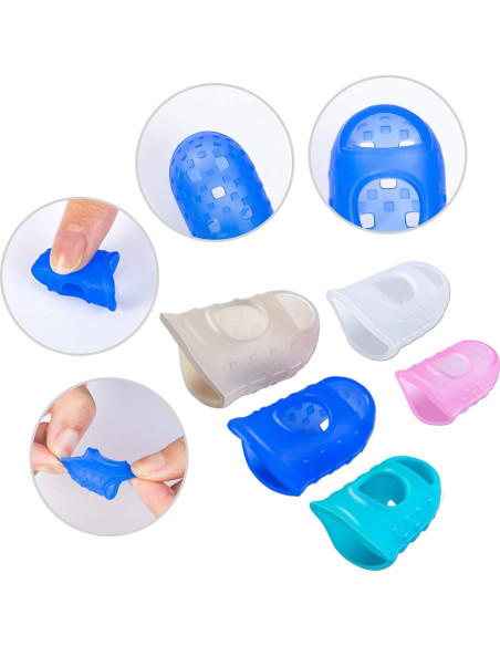 35 Piezas Protectores de Dedo de Silicona para Guitarra