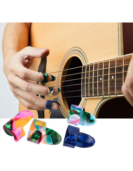 35 Piezas Protectores de Dedo de Silicona para Guitarra