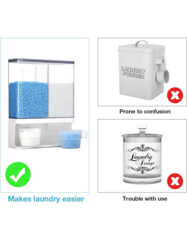 Dispensador de detergente Conwomin blanco 3000 ml pared