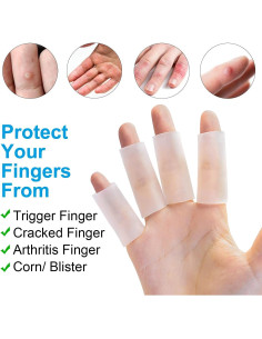 Fundas para Dedos de Silicona Sumifun 8PCS para Artritis 2