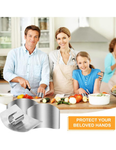 Guardias de Dedos de Acero Inoxidable Niupiour - 4 Piezas 2