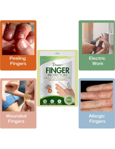 250 Fundas Desechables para Dedos MountainAir - Medianas