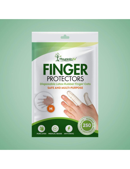 250 Fundas Desechables para Dedos MountainAir - Medianas