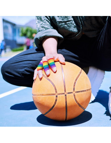 20 Protectores de Dedos Elásticos EupHHonycs - 10 Negros y 10 Arcoíris