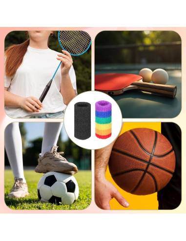 20 Protectores de Dedos Elásticos EupHHonycs - 10 Negros y 10 Arcoíris