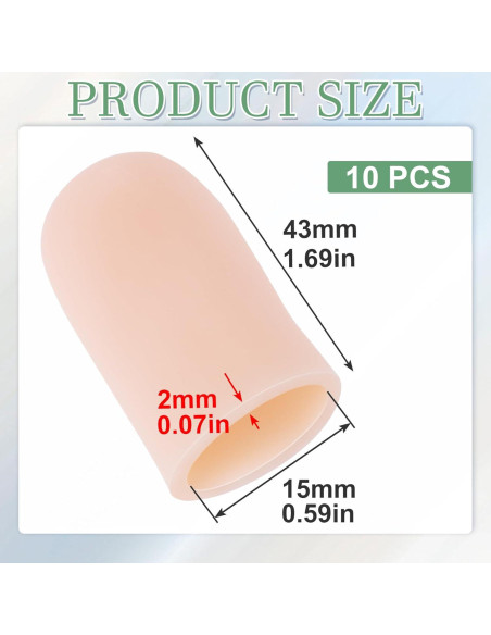 10 Fundas de Gel para Dedos HINZIC - Protector Silicona