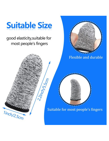 20 Protectores de Dedos Resistentes a Cortes Honoson