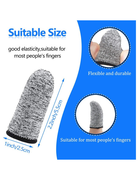 20 Protectores de Dedos Resistentes a Cortes Honoson