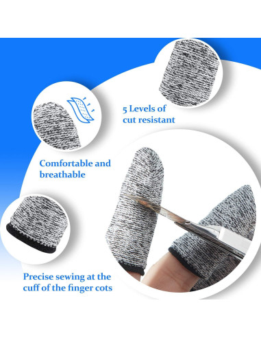 20 Protectores de Dedos Resistentes a Cortes Honoson