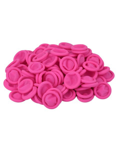 200 Fundas para Dedos de Láttex CREHODEC Medianas Rosas