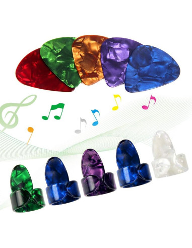 30 Protectores de Dedos de Silicona para Guitarra 5 Tamaños