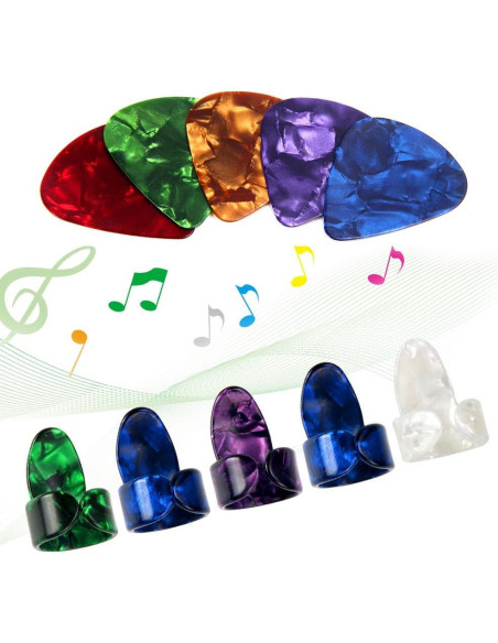 30 Protectores de Dedos de Silicona para Guitarra 5 Tamaños
