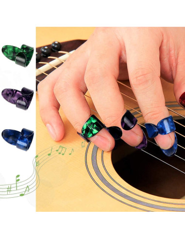 30 Protectores de Dedos de Silicona para Guitarra 5 Tamaños