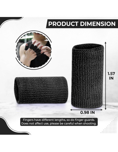 Protector de Dedo KM SPORTS Negro - 10 Unidades Multiuso