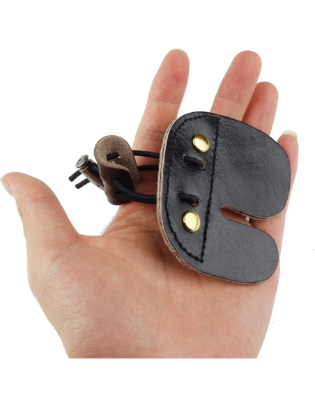 Paquete de 2 Pestañas de Dedo de Arquería Miokun Cuero