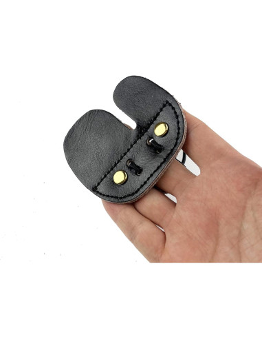 Paquete de 2 Pestañas de Dedo de Arquería Miokun Cuero