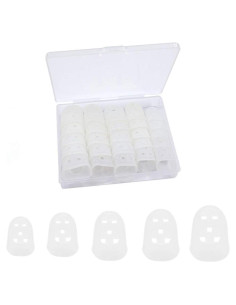 Protectores de Dedo para Guitarra Silicona 5 Tamaños Transparente