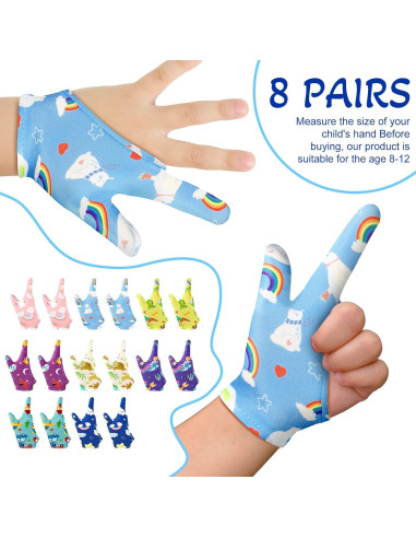 Guantes Antimordedura para Niños Janmercy 8 Estilos 8-12 Años