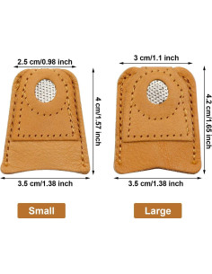 Dedales de Cuero WILLBOND 4 Piezas para Coser a Mano 2