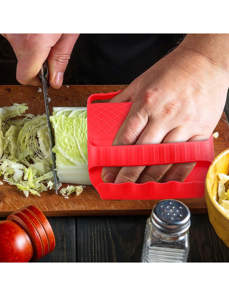 Luxshiny Protectores de Dedos de Silicona para Cortar 2 Pcs