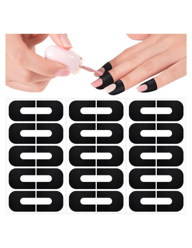 30 Protectores de Esmalte de Uñas Isslly - Cutícula en U