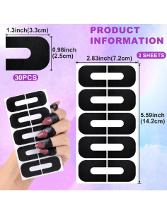 30 Protectores de Esmalte de Uñas Isslly - Cutícula en U 2