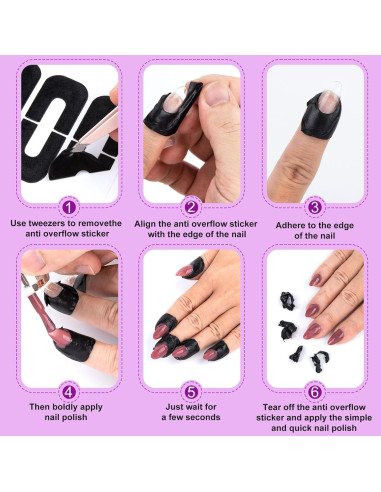 30 Protectores de Esmalte de Uñas Isslly - Cutícula en U