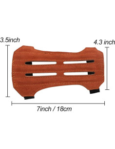 Protector de Brazo y Guantes de Arquería TOPARCHERY Marrón 2