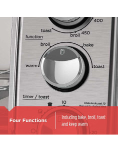 Horno Tostador 4 Rebanadas BLACK+DECKER TO1745SSG-1A Acero Inoxidable 2